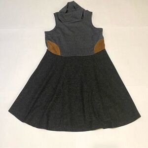 THML Gray and Tan A-Line Dress